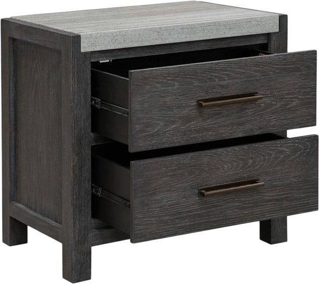 Magnussen Home® Plum Creek Ravenwood Black Drawer Nightstand-1
