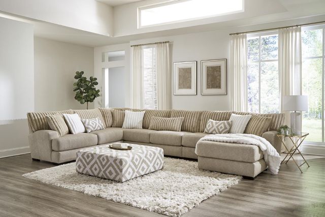 Albany Industries Tweed Toast Ottoman-1