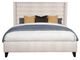 Century® Stocked Charbrown King Upholstered Panel Bed-1