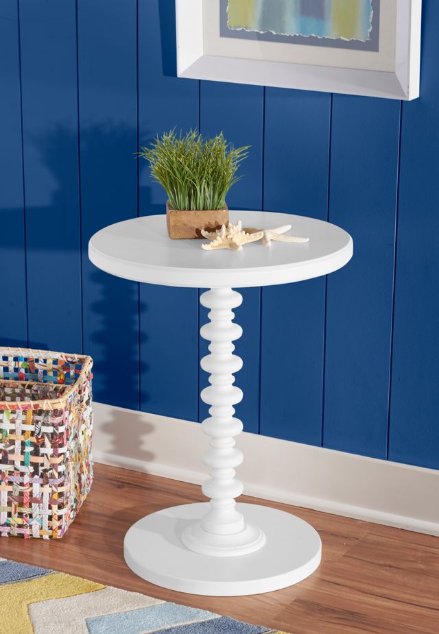 Powell® Spectrum White Side Table-1