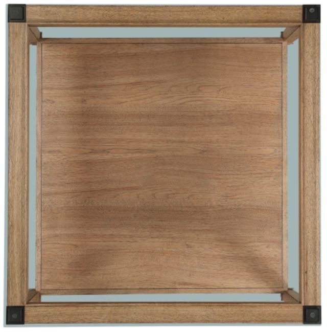 Homelegance® Riverton Glass Top Cocktail Table with Brown Base-3