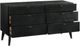 Armen Living Petra 4-Piece Black King Panel Bedroom Set-4