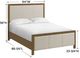 Whittier Wood® Furniture Bailey Nutmeg Queen Upholstered Panel Bed-1
