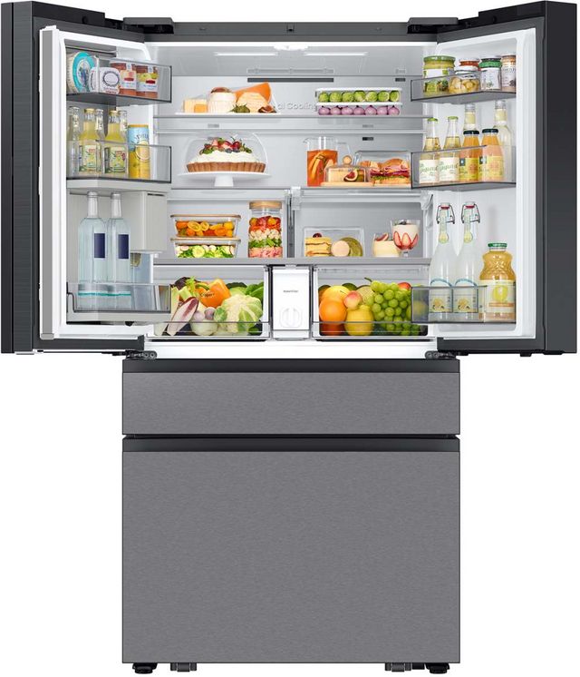 Samsung Bespoke 36 in. 22.5 Cu. Ft. Charcoal Glass and Stainless Steel Counter Depth French Door Refrigerator with AI Family Hub™+ &  AI Vision Inside™-2
