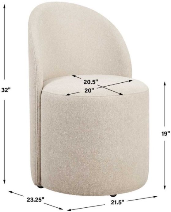 Uttermost® Roll With It Sand Dining Chair-2