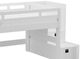 Elements International Cali Kids White Full Junior Loft with Staircase-1