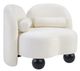 Meridian Furniture Daphne Cream Chenille Fabric Accent Chair-0