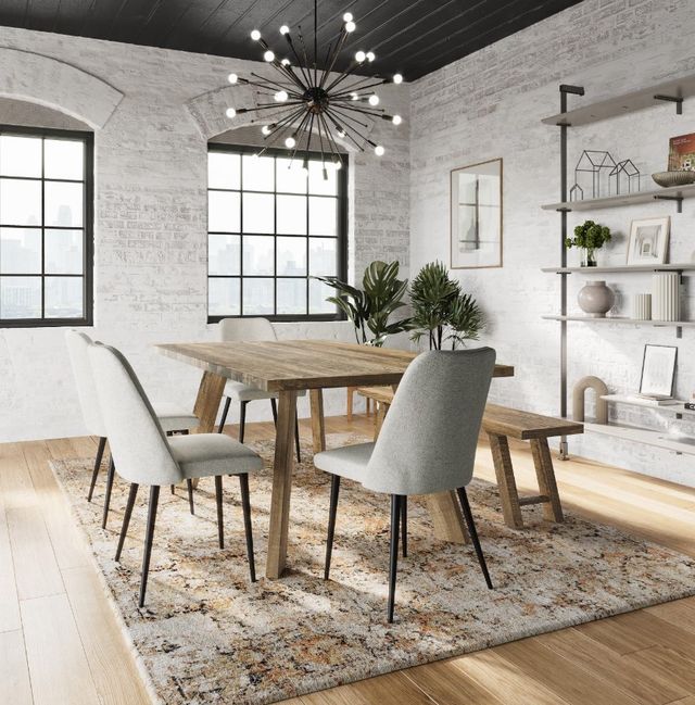 Jofran Inc. Reclamation Salvaged 6-Piece Brown/Macey Natural Dining Set-1