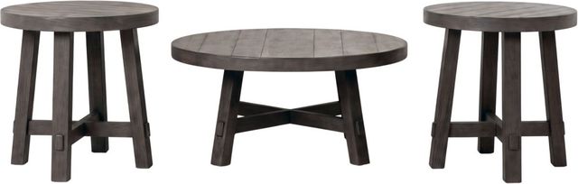Liberty Furniture Modern Farmhouse 3-Piece Dusty Charcoal Living Room Table Set-0