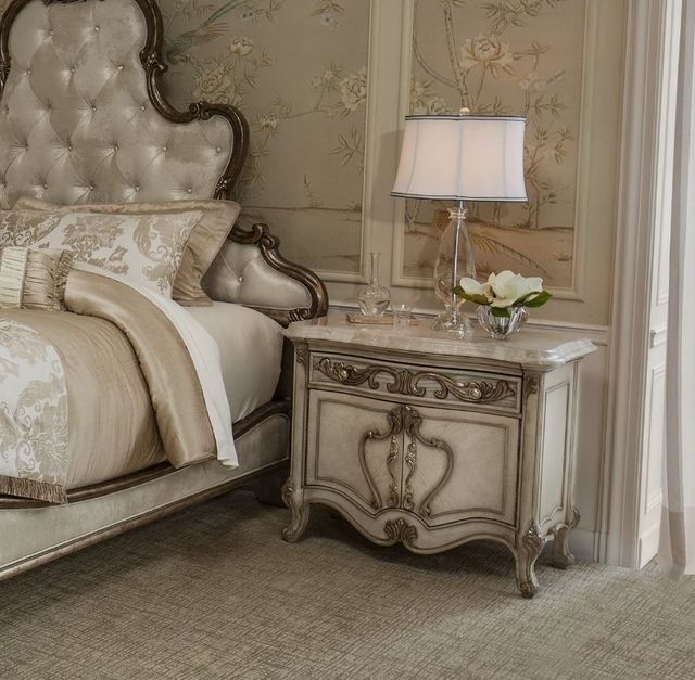 Michael Amini® Platine De Royale Champagne Nightstand-1