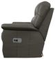 La-Z-Boy® James Charcoal Leather Power Rocking Recliner with Headrest-3