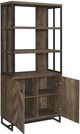 Coaster® Millbrook Rustic Oak/Gunmetal Bookcase-1