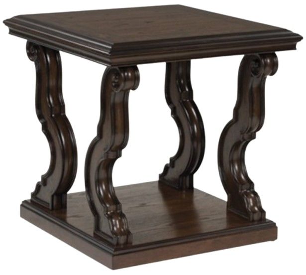 Signature Design by Ashley® Maylee Dark Brown Square End Table-0