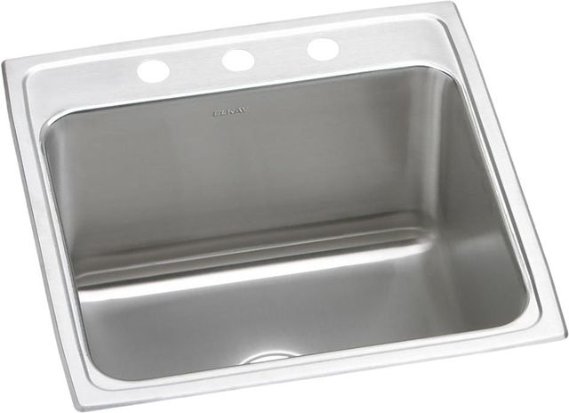Elkay Lustertone® Classic Lustrous Satin 22" x 22" x 12-1/8" 3-Hole Single Bowl Drop-In Sink-0