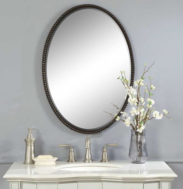 Uttermost® Sherise Bronze Oval Mirror-1