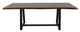 International Furniture Direct Walnut Brown Dining Table with Black Base-1