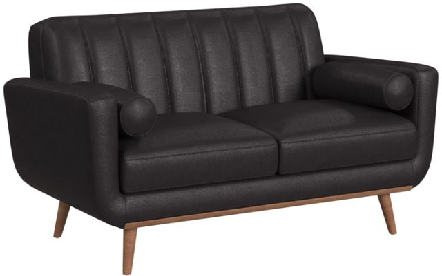 Elements International Horizon Pebble Dark Gray Loveseat-0