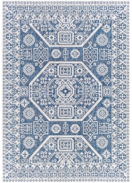 Surya Eagean Navy/Off-White 4'x6' Area Rug-0