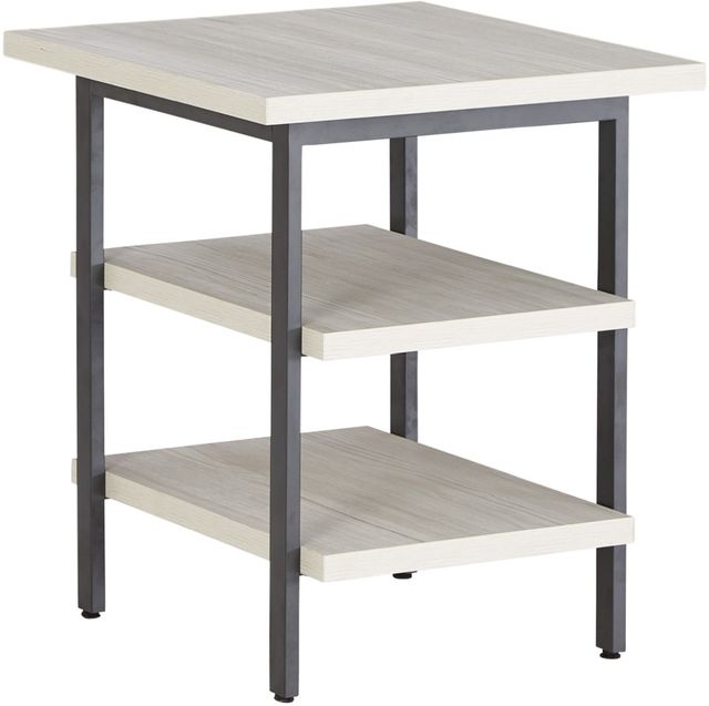 Signature Design by Ashley® Bayflynn 2-Piece Whitewash End Table with Gray Framework -0