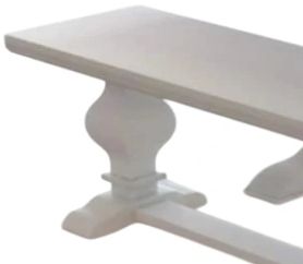 Powell® Banks White Dining Bench-2