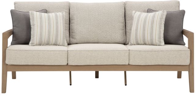 Signature Design by Ashley® Hallow Creek Driftwood Fabric/Resin Outdoor Sofa with Cushion-1