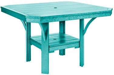 C R Plastics Turquoise Square Dining Table-0