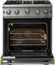 Viking® 5 Series 30" Cast Black Pro Style Natural Gas Range-1