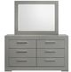 Coaster® Ives Gray High Gloss Dresser and Mirror-1