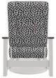 Telescope Casual Leeward Agra Classic/Snow Fabric/Polymer Outdoor Cushion Swivel Hidden Rocker with Boardwalk Rustic Arms-3