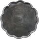 A & B Home 15"  Round Antique Silver Leaf Design Side Table-2