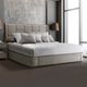 Michael Amini® Roxbury Park Gray/Slate California King Upholstered Multi-Panel Bed-1
