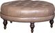 Mayo Customizable Leather Round Ottoman-0