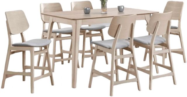 New Classic® Home Furnishings Oscar 7-Piece White Ash Counter Dining Set-0
