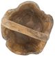 A & B Home Brown Teak Round Bowl with Handle-4