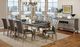 Furniture of America® Amina Glass Top Dining Table with Champagne Legs-1