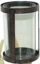 HiEnd Accents Antler Pillar Brown Candle Holder-1