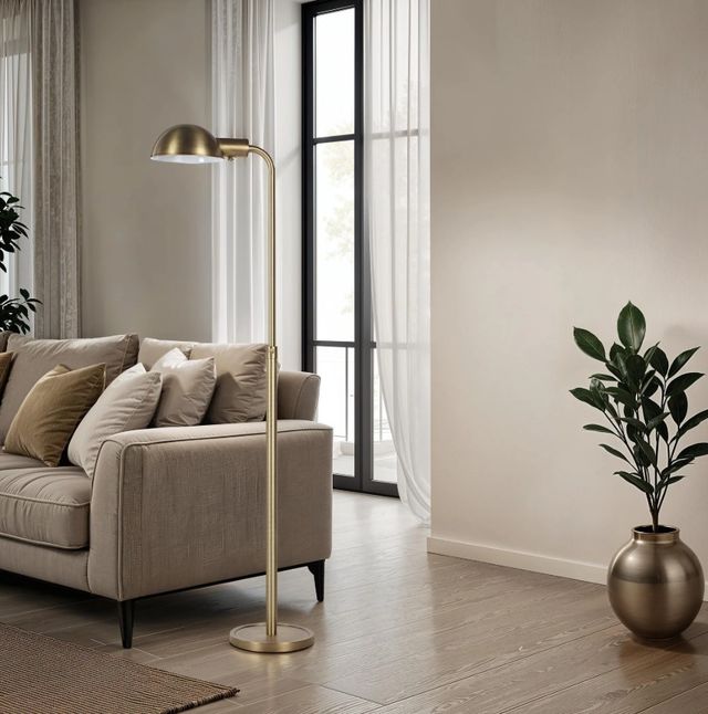 Renwil® Cos Dark Antique Brushed Brass Floor Lamp-1