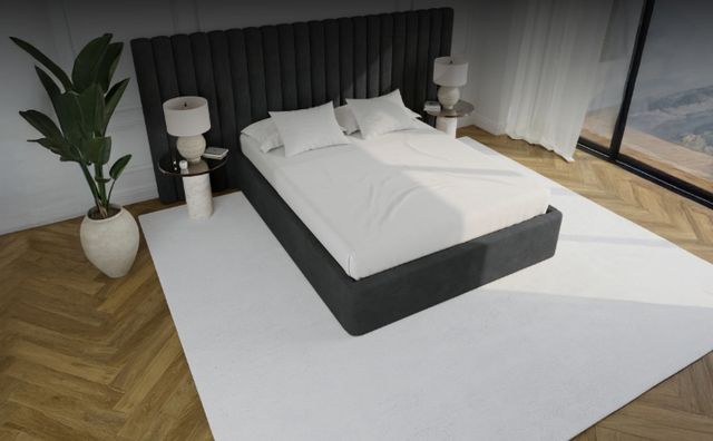 Puffy Milan Midnight Gray Full Bed Frame-3