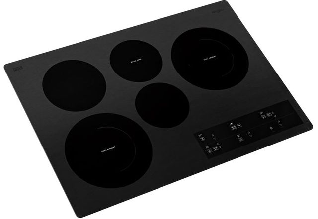 Whirlpool® 30" Black Electric Cooktop with Two Dual Radiant Elements-1