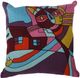 A & B Home Blue/Brown/Purple/Red Throw Pillow-0
