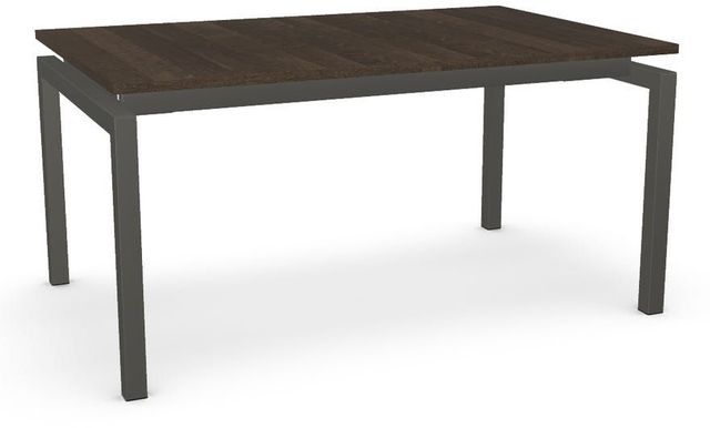 Amisco Customizable Zoom Birch Veneer Extendable Table with Metal Legs-0