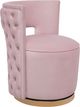 TOV Furniture Mimosa Blush Velvet Swivel Chair-1