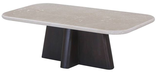 ACME Furniture Jacory Bottocino Marble Top Coffee Table with Espresso Base-3