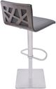Armen Living Crystal Gray/White Adjustable Height Stool-2
