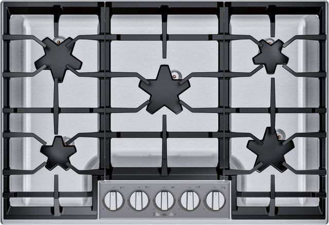 Thermador® Masterpiece® 30" Stainless Steel Gas Cooktop with Pedestal Star® Burner-0