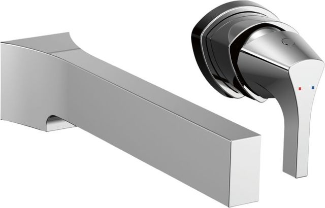 Delta Zura® Chrome Handle Wall Mount Bathroom Faucet Trim-0
