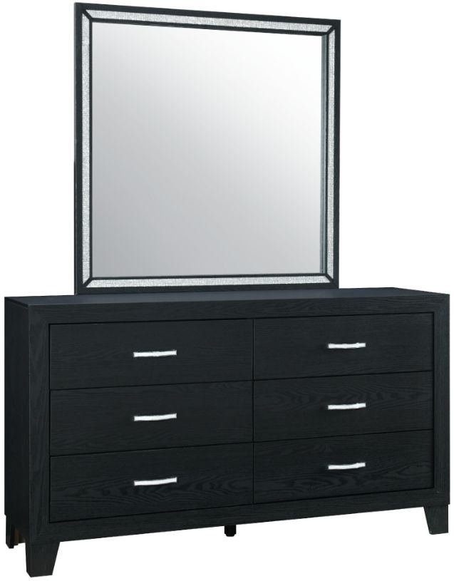 Global Furniture USA Reid 4-Piece Black Queen Panel Bedroom Set-2