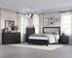 Crown Mark Jaylen Black/Gray Queen Upholstered Panel Bed-1