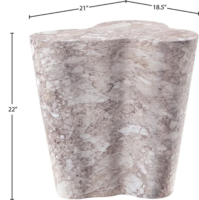 Meridian Furniture Monza Brown Marble End Table-4