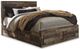 Benchcraft® Derekson 4-Piece Multi Gray Queen Storage Panel Bed Set-1